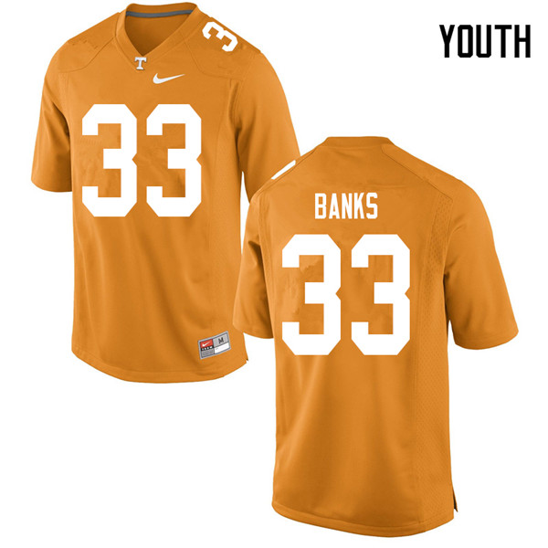 Youth #33 Jeremy Banks Tennessee Volunteers College Football Jerseys Sale-Orange - Click Image to Close